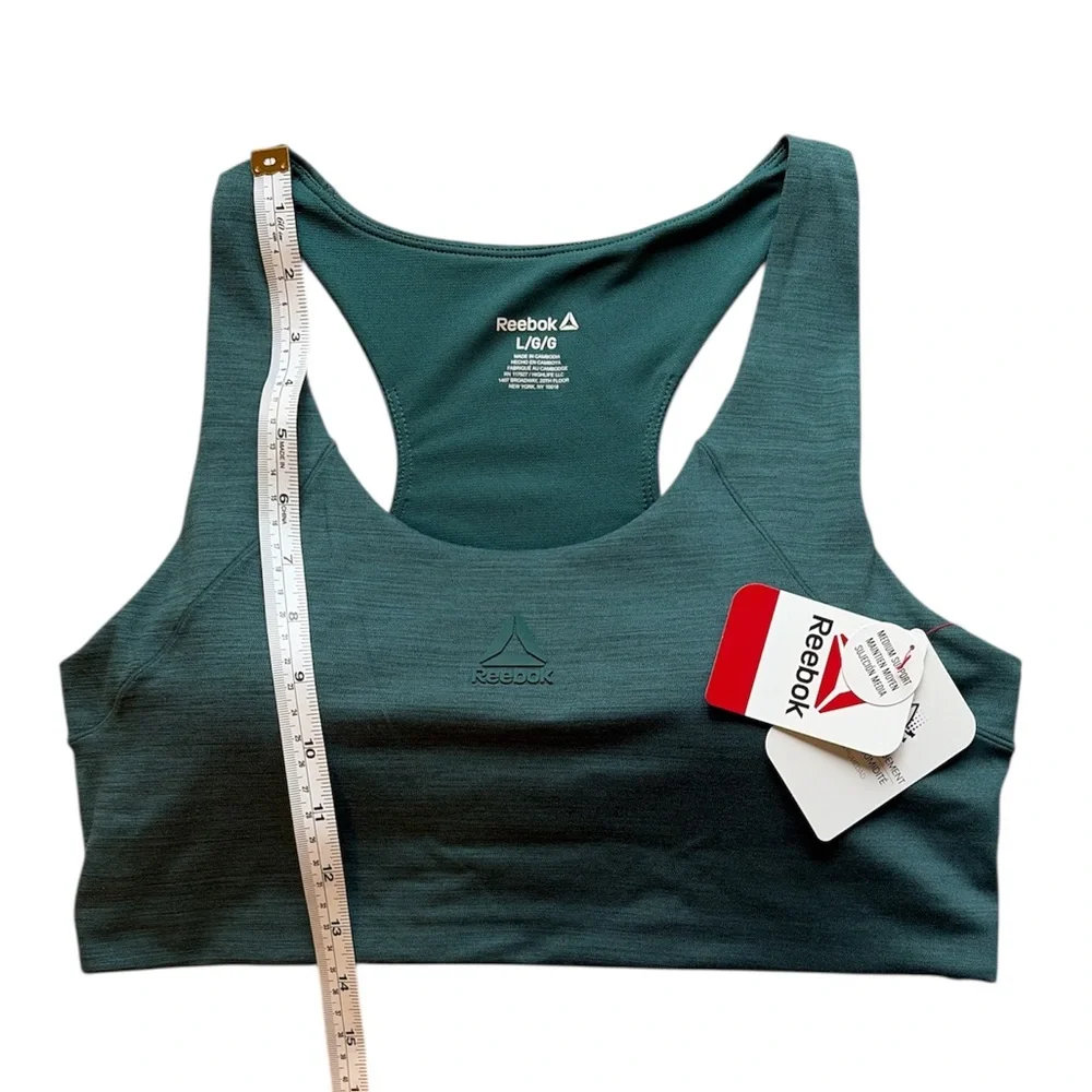 Reebok Women's Dark Teal Sports Bra - Picture 4 of 7